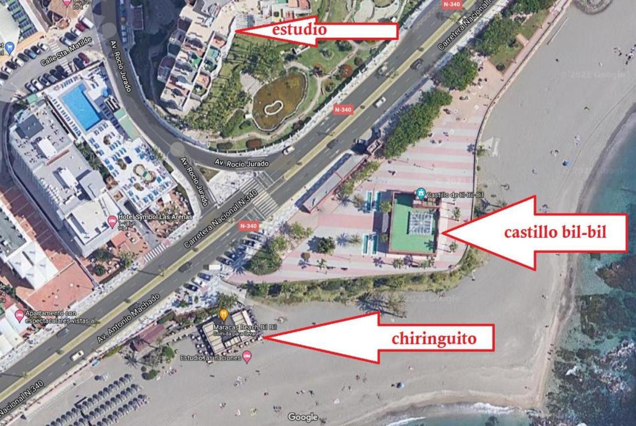 Estudio en Benalbeach, vistas mar, primera línea playa Benalmádena Exterior foto